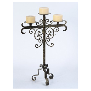 Support de bougie en fer, 3 sections, support de bougie votive en fer, décoration de qualité supérieure, support de bougie votive de Noël - Product Image 1