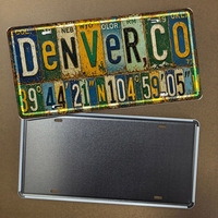 Letrero Metálico Vintage de Denver, EE. UU., Estilo Rústico, Decoración de Pared para Bares y Garajes, Letrero Metálico de Estilo Antiguo para Montaña