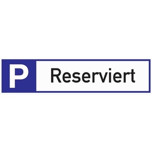 Aluminum Yard <b>Sign</b> "Reserved Parking Space" 460x110mm White/Blue/Black - Product Image 1