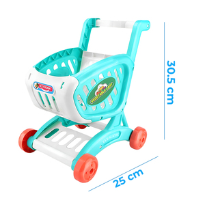 Carrello della spesa in plastica per bambini con frutta giocattolo e scatole - Product Image 4