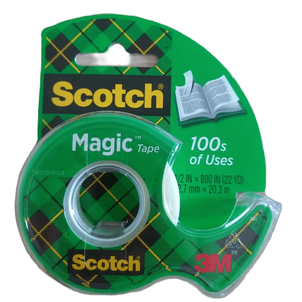 Scotch 3M 119 Magic Tape, 1/2x800 pouces Scotch Magic Tape est la finition mate originale, ruban invisible