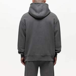 เสื้อฮู้ดโอเวอร์ไซส์ฟอกสีวินเทจทันสมัยพร้อมโลโก้และดีไซน์ตามสั่งสำหรับผู้ชายและผู้หญิง - Product Image 5