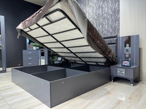 Juego de muebles de dormitorio de madera y tablero MDF de lujo moderno personalizado con características de almacenamiento duraderas de Metal para el hogar, Hotel, Villa, sala de estar - Product Image 4