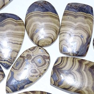 Cabochon de pierres précieuses en vrac Schalenblende naturelles mélange de formes et de tailles Lot de pierres précieuses Schalenblende fabrication de bijoux - Product Image 4