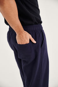 Los mejores pantalones sueltos informales de verano personalizados, tela de lino de cintura media de cintura alta Unisex, venta al por mayor para hombres y mujeres - Product Image 5