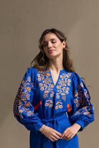 เดรสยาวโบโฮปักลายสำหรับผู้หญิงคอลเลกชันฤดูร้อนออกแบบด้วยมือสไตล์โรมัน - Product Image 2