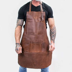 Delantal de soldadura de cuero de diseño hecho a mano de calidad superior Correas de cuello y cintura ajustables Delantal de soldadura de cuero - Product Image 6