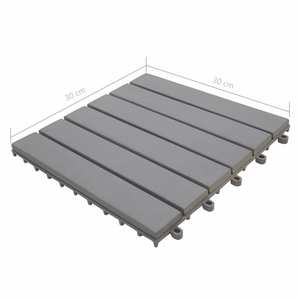 Vente à chaud Carreaux de sol en acacia gris à 6 lattes Bois avec base en plastique Carreaux de sol pour balcon Carreaux de jardin Origine du Vietnam - Product Image 5
