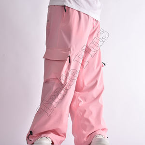 Venta al por mayor de pantalones al aire libre de invierno con logotipo personalizado grueso calor a prueba de viento impermeable holgado de gran tamaño Unisex cremallera de talla grande - Product Image 3