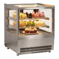 Vitrine Réfrigérée Commerciale Carrée en Verre à Fonctionnement Silencieux pour Desserts – Offre Spéciale
