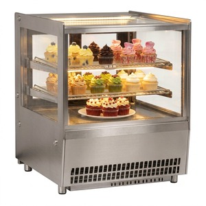 Hot Sale <strong>Silent</strong> Operation Square Glass Commercial Electric <strong>Dessert</strong> Cooling Refrigerator Unit Shop Glass Cake Display Case - Product Image 6