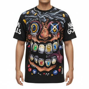 High Quality Eco-Friendly Heavyweight Boxy Oversized Streetwear T-<b>Shirt</b> Custom Screen Print Heavy Cotton Cropped Graphic <b>Men</b> - Product Image 3