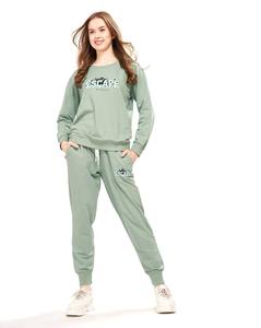 Ensemble de survêtement minimaliste pour femmes, sweat-shirt simple et pantalon de jogging, look moderne et propre, vêtements décontractés - Product Image 3