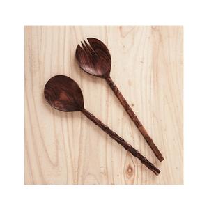 Service à salade en bois, cuillère fourchette couteau dîner ensemble de couverts vente en gros en bois de haute qualité dernier produit de haute qualité - Product Image 6