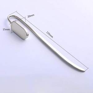 Marque-page en forme de collier avec crochet lisse, fait main, en argent, pour la lecture, accessoire cadeau artisanal mignon - Product Image 5