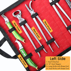 Venta caliente 8 piezas Kit de herramientas de recorte de pezuñas Bucle y martillo de pezuña Clincher Horse Farrier Hoof Grooming Sharpe Easy Nippers Durable - Product Image 4