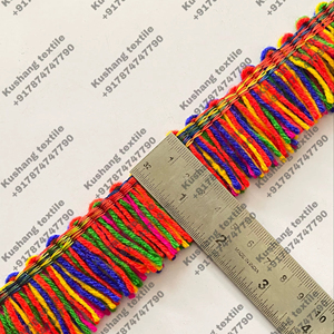 Cotton Wool Lace <b>Fringes</b> Trim Borders Tassels Embroidery for Garments <b>Curtains</b> Decorations-Customized Color & Size Wholesale - Product Image 1