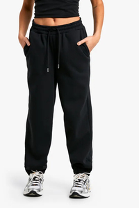 Logo personnalisé noir femmes jambe droite Joggers éponge polaire doux au toucher femmes pantalons de survêtement femmes pantalons et pantalons - Product Image 3
