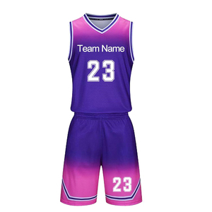 ชุดยูนิฟอร์มบาสเก็ตบอลแบบกำหนดเองพร้อมชื่อทีม ราคาขายส่ง สไตล์วินเทจ ขนาดเยาวชน คอวี - Product Image 2