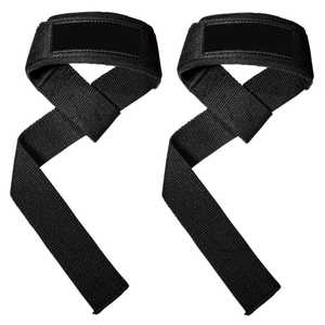 Vente en gros de sangles de poignet en coton d'haltérophilie sur mesure équipement de gymnastique sangles de fitness et de musculation logo personnalisé sangles de couleur noire - Product Image 1
