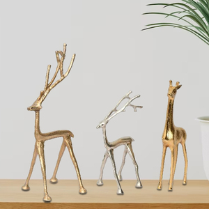 Antique Gold Deer Sculpture Table Decorations Luxury Home Metal Deer <b>Stocking</b> <b>Holder</b> Largest Manufacturing Company Christmas - Product Image 2