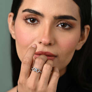 Anillos de Plata de Ley 925 de Primera Calidad para Mujer, con Patrón Geométrico, Diamantes y Baño de Rodio, Anillo Romántico con Incrustaciones para Hombre - Product Image 3