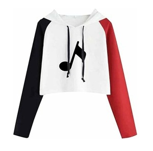 High Quality Custom Women Crop Top Hoodie Breathable Woman <b>Comfy</b> Cotton Crop Top <b>Hoodies</b> - Product Image 4