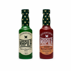 Salsa de Pimienta Brasileña Mapila 60 ml, Habanero Verde Suave 5000 a 15000 SHU y Malagueta Extra Picante 25000 a 35000 SHU - Product Image 1