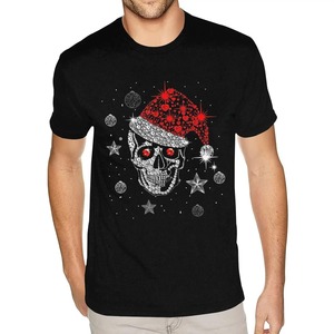 <b>Christmas</b> Hip-Hop Inspired <b>Men's</b> <b>T</b>-<b>Shirt</b> Short Sleeves Knitted Fabric 100% Cotton Polyester Loose Fit Washed Technic <b>Christmas</b> - Product Image 3