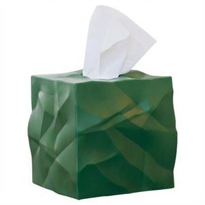 Elegante Dispensador de Papel Higiénico de Metal con Diseño Arrugado Moderno en Verde para Decoración del Hogar u Oficina - Product Image 1