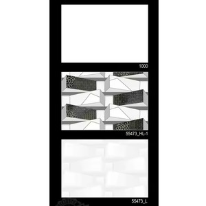 Azulejos de pared de cerámica con acabado brillante de 300x450mm, grabado Digital esmaltado rectificado entrelazado para centro comercial al aire libre en venta - Product Image 3