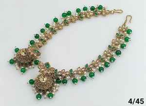 PENDIENTES JUMKHAS TRADICIONALES INDIOS Y KUNDAN CHAPADO EN ORO CON PENDIENTES DE PERLAS PARA MUJERES Y NIÑAS - Product Image 3