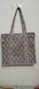 Handmade Quilted 100% Cotton Solid Color Kantha <b>Tote</b> <b>Bag</b> <b>Vintage</b> Lady Style Summer Open Shoulder Shopping <b>Bags</b> Wholesale - Product Image 3