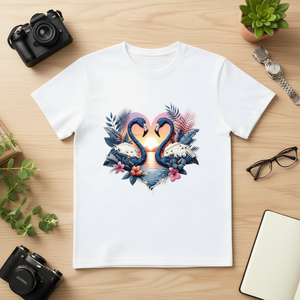เสื้อยืดคอตตอน 100% ยูนิเซ็กซ์ 210GSM ทรงพอดีตัว สไตล์ลำลอง พร้อมลายพิมพ์สกรีนแบบกำหนดเอง ด้วยวิธีการพิมพ์ DTG - Product Image 3