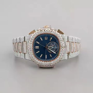 Moissanite Diamant Luxe Glacé Montre TwoTone pour Hommes Vente en Gros de Haute Qualité Designer Montre HipHop Bijoux Pour Unisexe - Product Image 1