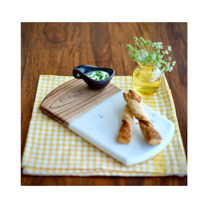 2024 New Arrival Factory Sale Acacia Wood and Marble Serving <b>Tray</b> Custom Pattern Home Trending Mother Pearl Dessert <b>Tray</b> - Product Image 1