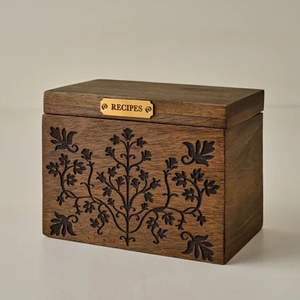 Caja de Madera de Lujo para Guardar Recetas |   Artesanía de Alta Calidad |   Precios de Fábrica al por Mayor - Product Image 2