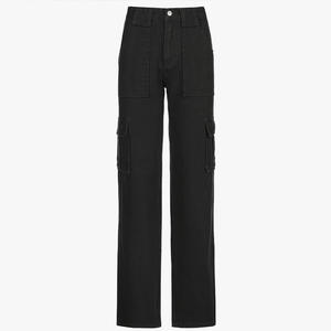 กางเกงคาร์โก้ทรงตรงมี6กระเป๋ากางเกงขาบานสำหรับผู้หญิงแฟชั่นเครื่องแต่งกายแนวสตรีทแบบแฟชั่นสินค้ามาใหม่2025 - Product Image 6