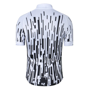 Jersey de Ciclismo Casual de Manga Corta, Corte Regular, Color Blanco Invernal y Negro, 100% Algodón de Punto, Tejido Térmico de Secado Rápido - Product Image 5