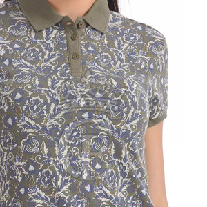 เสื้อโปโลผู้หญิงเสื้อโปโลสีตัดกันทำจากวัสดุที่ดีที่สุด - Product Image 6