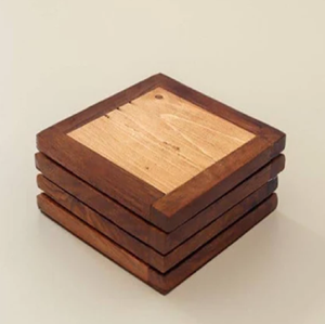 Posavasos de madera maciza para bebidas, juego de posavasos decorativos, decoración de mesa estilo granja, base antideslizante disponible a precios al por mayor - Product Image 4