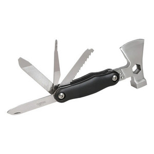 Mini Ascia Multifunzione 11-in-1 da 16,5 cm con Manico in Alluminio Nero di Wallis - Product Image 1