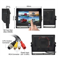 Moniteur tactile capacitif 7 pouces | Démarrage rapide | Prise d'aviation à 4 broches | Enregistreur DVR 1080P | Système de tablette à 4 écrans pour camion et fourgonnette