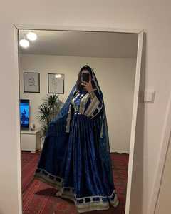 ชุดเดรสพื้นเมืองอัฟกานิสถานสำหรับผู้หญิงมาใหม่ชุดเดรสลูกไม้ปักลายธรรมชาติ - Product Image 2