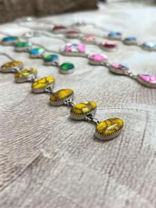 สร้อยคอหินหลายชิ้นทำด้วยมือเงินสเตอร์ลิงพร้อมอัญมณีหลากสีเครื่องประดับช่างฝีมือสำหรับผู้หญิงและเด็กผู้หญิง - Product Image 5