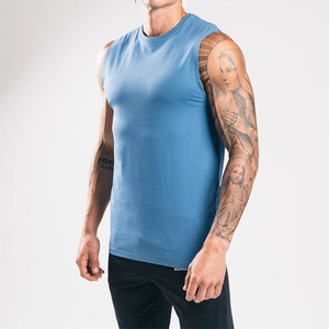 Nueva Camiseta Deportiva Personalizada para Hombre, Transpirable, Elástica, de Punto, con Cuello en V, de Algodón/Fibra - Product Image 3