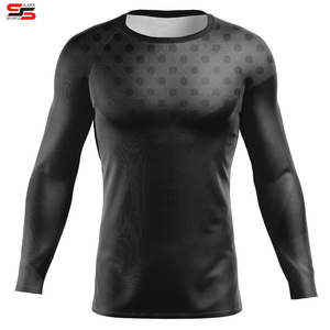 Vente en gros de chemise Rash Guard à manches longues chemise de compression pour hommes MMA BJJ Jiu Jitsu Rashguard sublimé - Product Image 6