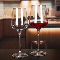 Verre à Vin Rouge en Cristal de Luxe Élégant, Goblet à Long Pied pour Mariage, Fête, Restaurant, Bar – Vente en Gros, Stock PRÊT À L'EXPÉDITION, Verrerie Premium