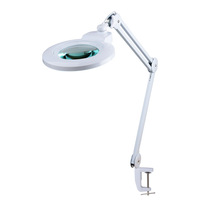 Lámpara de escritorio LED para uñas de salón de belleza de cristal a la moda para equipo de pestañas cosméticos tatuaje extensión de pestañas faciales lámpara de lente de aumento