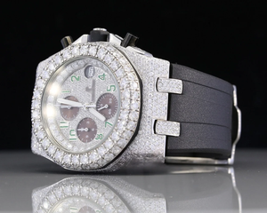 Reloj de movimiento de cuarzo helado de Hip Hop de lujo, esfera analógica personalizada, diseño de moda, probador de diamantes VVS, nueva moissanita de gama alta - Product Image 3